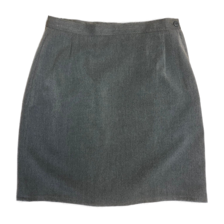 Grey School Pencil Skirt with Adjustable Waist