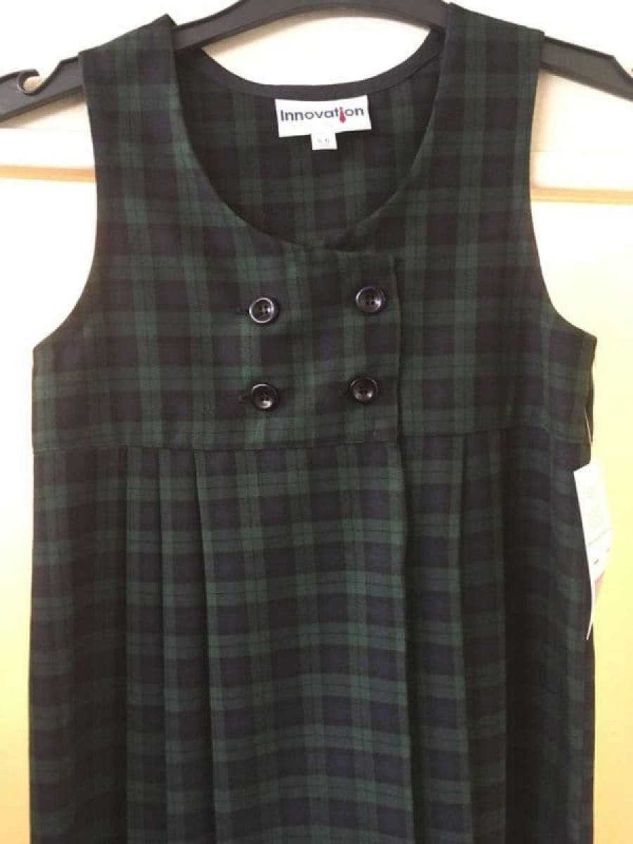 Navy tartan school sales pinafore
