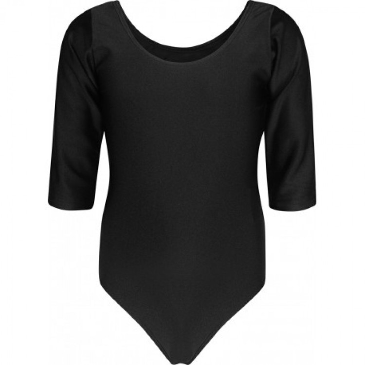 Black 3/4 Sleeved Leotard