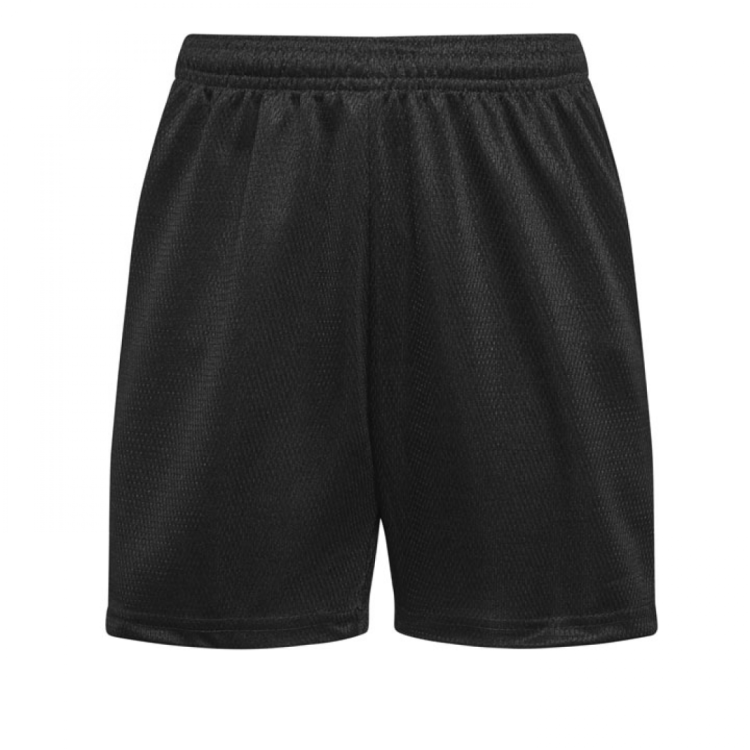Black Mesh Sports Shorts