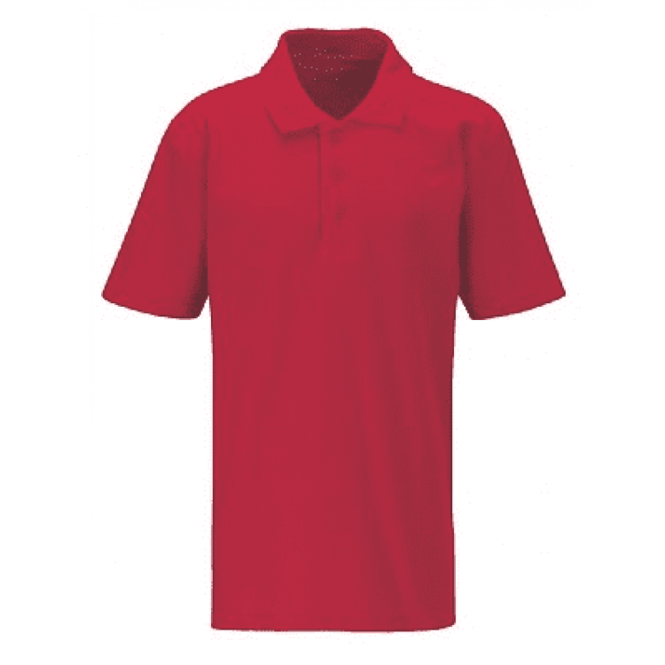 Boy's Red Summer Polo with Milstead Logo
