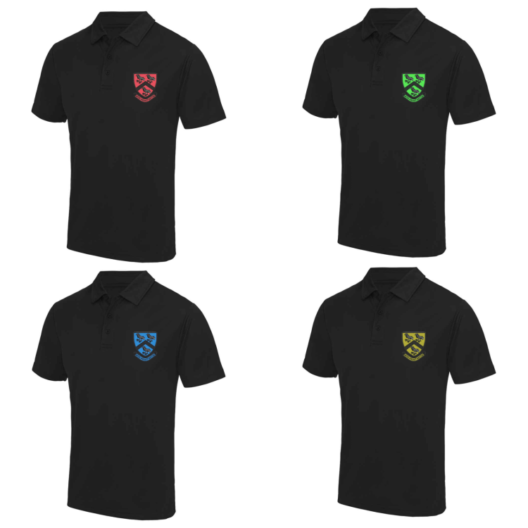 Fulston Manor Black Sports Polo Shirt (Year 7)