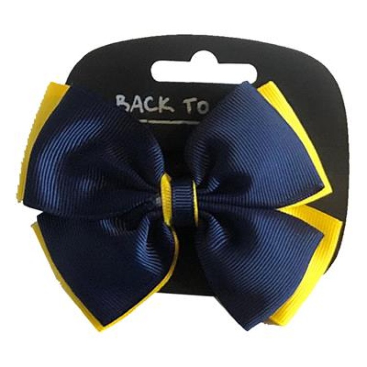 Girl's Hair Bow (Navy)