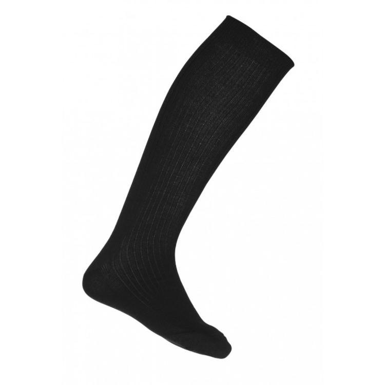Girls Black Knee Length Socks (Twin Pack)