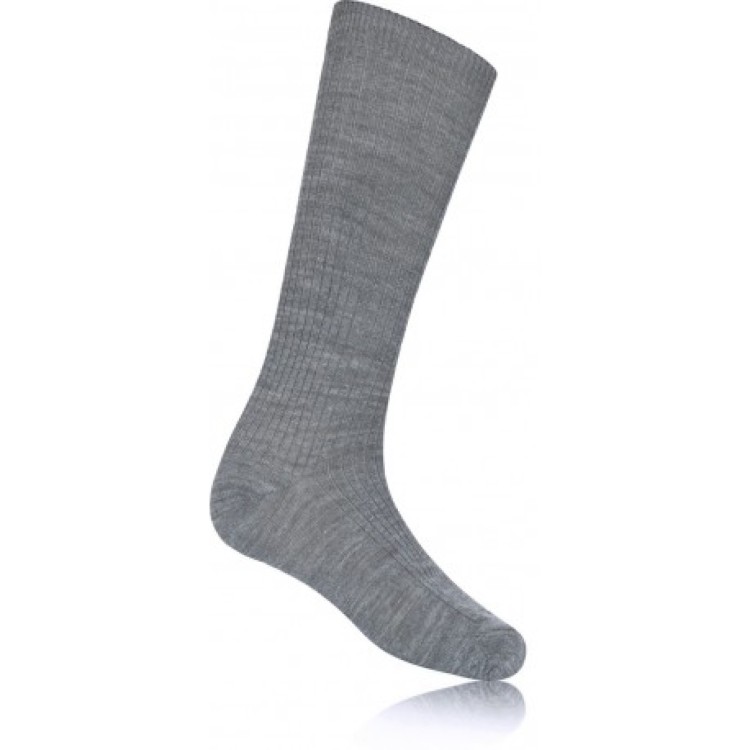 Girls Grey Knee Length Socks (Twin Pack)