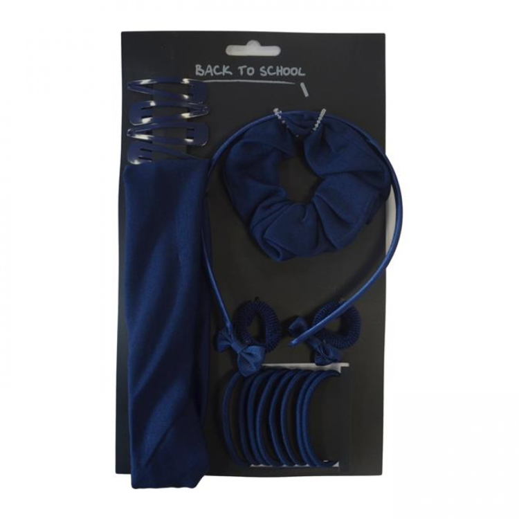 Girls Large School Accessory Set (Navy)