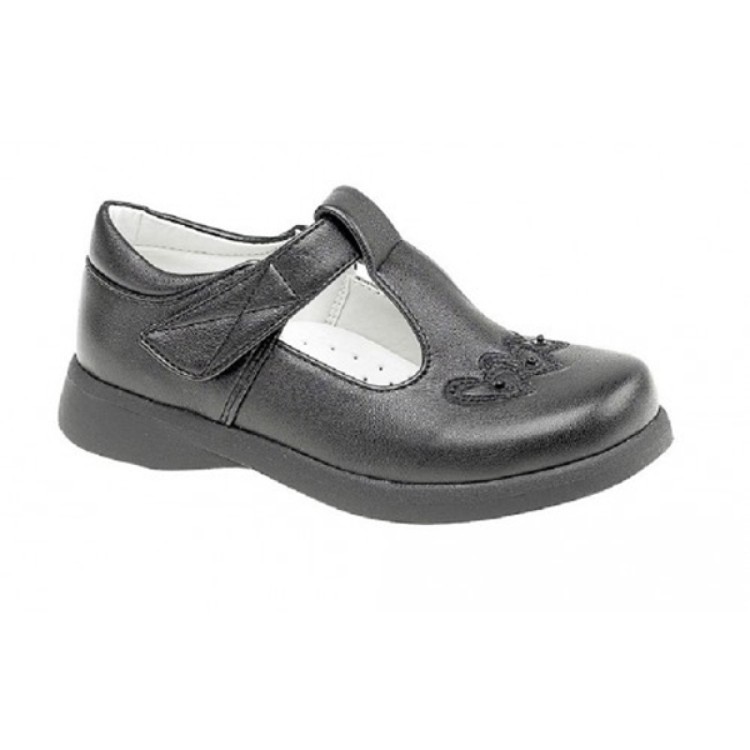 Girls Touch Fastening T Bar Shoe C732A