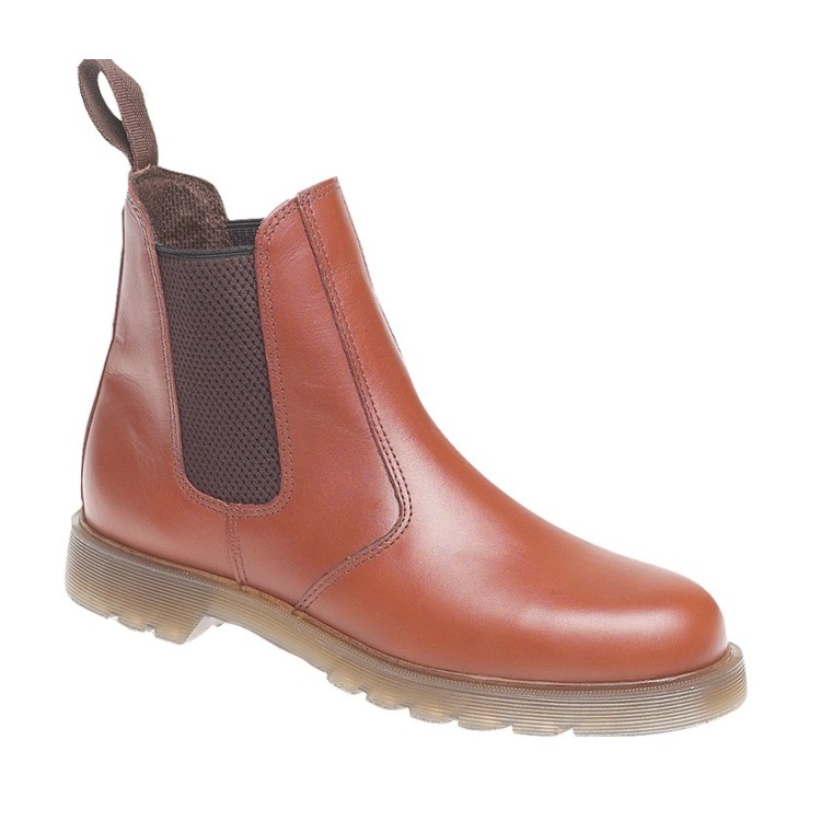 GRAFTERS TAN LEATHER DEALER BOOTS M573BT