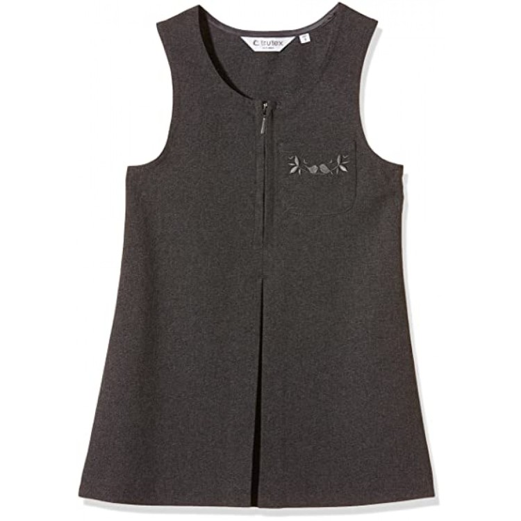 Grey School Zip Pinafore Dress