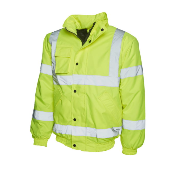 Hi-Vis Yellow Bomber Jacket