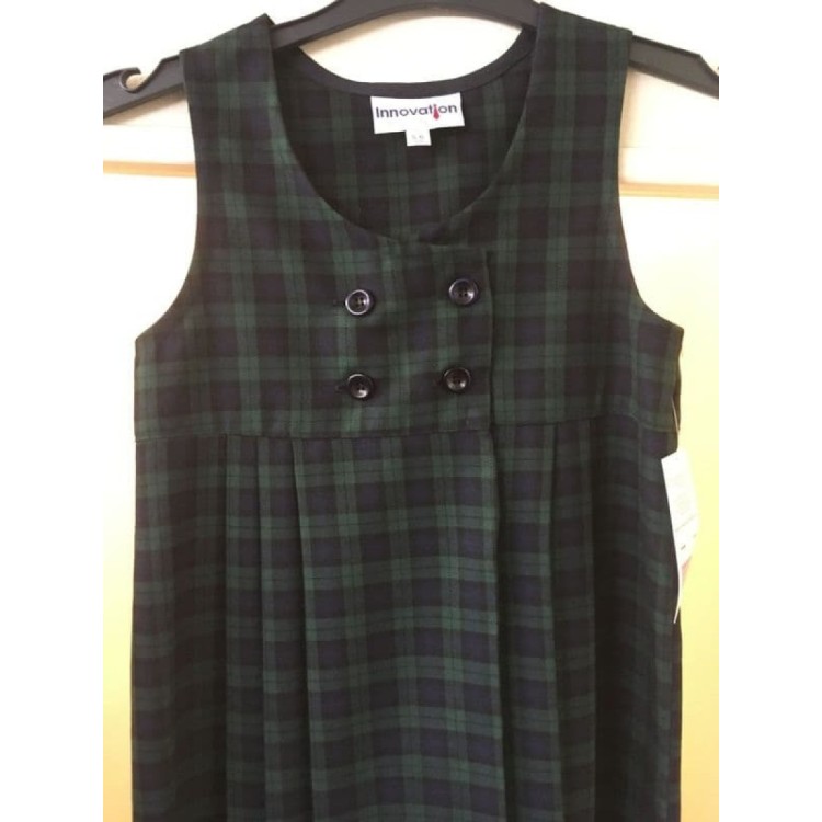 NAVY TARTAN PINAFORE