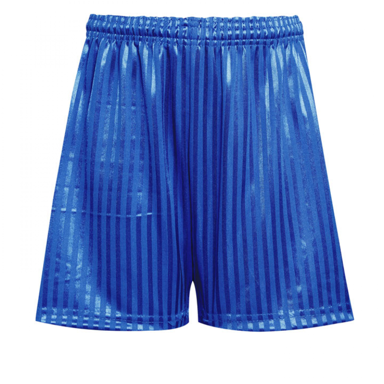 Royal Blue PE Shadow-Stripe Shorts