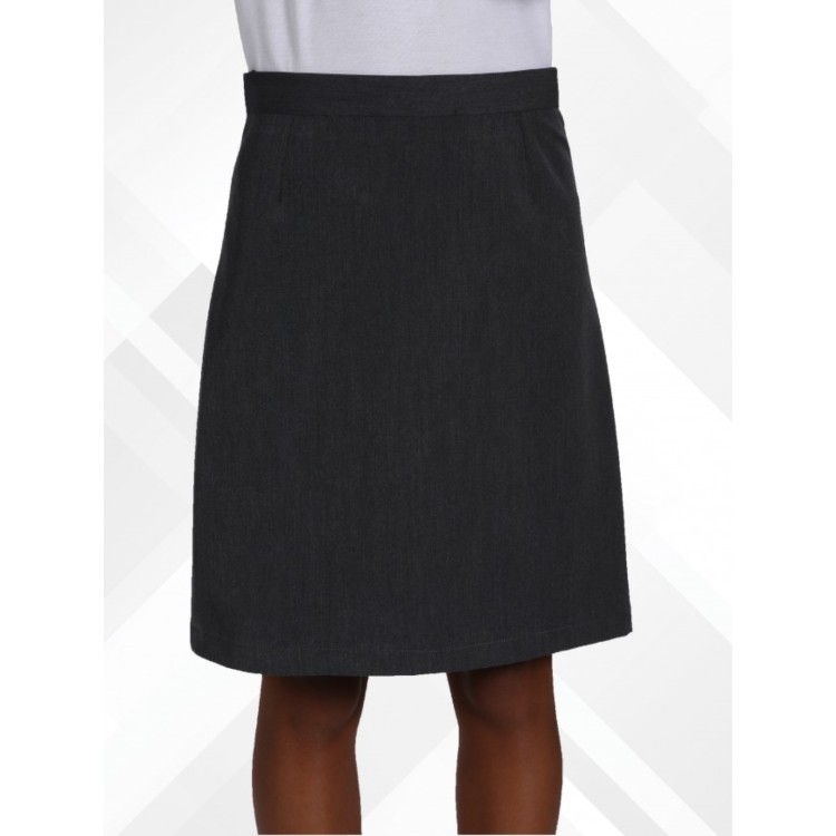 Grey School Pencil Skirt with Adjustable Waist