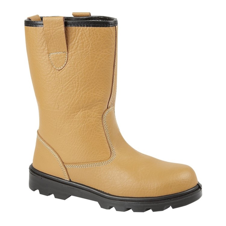 Tan Leather Safety Rigger Boot M 021B
