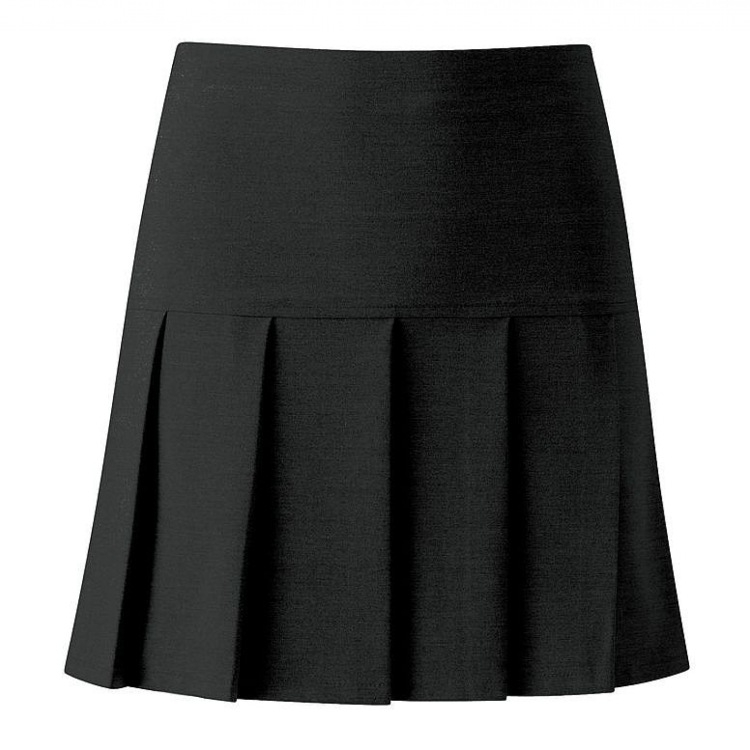 BLACK CHARLESTONE PLEATED SKIRT (Junior Sizes)